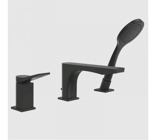 Смеситель для ванны и душа, Gessi, Rilievo, цвет-черный матовый