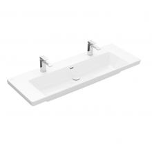 Раковина, Villeroy&Boch, Subway 3.0, шгв 1300*475*120, отверстия для смесителя-2, цвет-альпийский белый