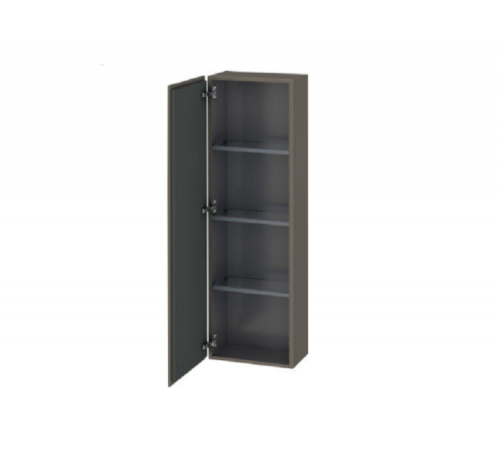 Шкаф-пенал, Duravit, L-Cube, шгв 400*243*1320, петли-слева, цвет-фланелево-серый шелковисто-матовый