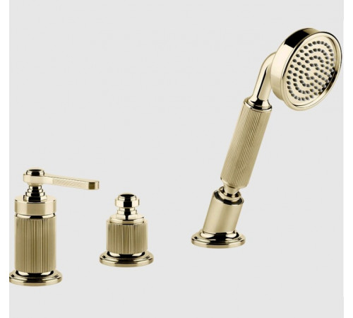 Смеситель для ванны и душа, Gessi, VENTI20, на 2 потребителя, цвет-Brass PVD
