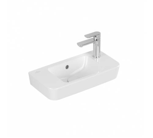 Раковина, Villeroy&Boch, O.Novo, шгв 500*250*95, отверстия для смесителя-1 сквозное, 1 промаркированное, AntiBac, цвет-альпийский белый