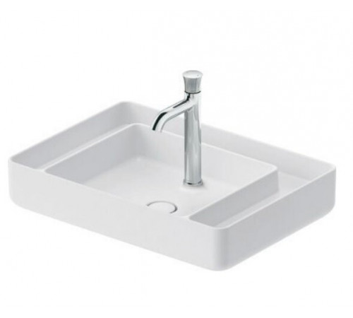 Раковина, Duravit, Bento Starck Box, шгв 650*460*145, отверстия для смесителя-1, HygieneGlaze, цвет-белый шелковисто-матовый (White Satin Matt)