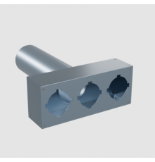 Пленум, Flexag FL-PWP-125/90x3, вентиляционный прямой, D125, на 3 выxода FL