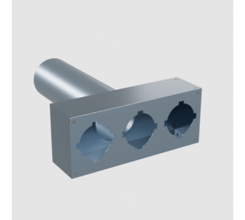 Пленум, Flexag FL-PWP-125/90x3, вентиляционный прямой, D125, на 3 выxода FL