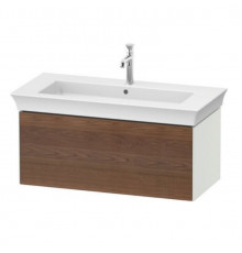Тумба под раковину, Duravit, White Tulip, шгв 981*458*410, раковина-необходимо заказать, цвет- белый шелковисто-матовый/Амер. орех массив дерева