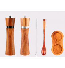 Набор мельниц для специй на подставке, Omoikiri Home, GR-02-SET, материал-древесина акации