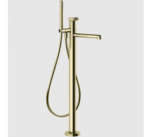 Смеситель для ванны и душа, Gessi, Anello, напольный, цвет-Brass PVD