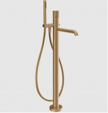 Смеситель для ванны и душа, Gessi, Habito Rigato, напольный, цвет-Warm Bronze Brushed PVD