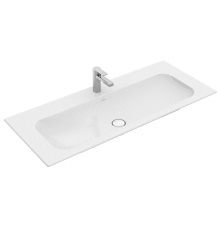 Раковина, Villeroy&Boch, Finion, шгв 1200*500*100, отверстия для смесителя-1 сквозное, 2 промаркированных, CeramicPlus, цвет-альпийский белый