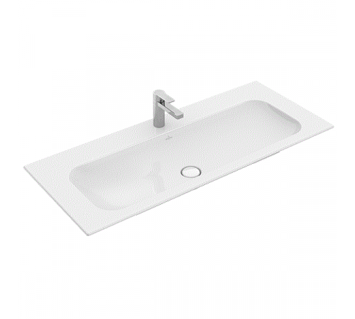 Раковина, Villeroy&Boch, Finion, шгв 1200*500*100, отверстия для смесителя-1 сквозное, 2 промаркированных, CeramicPlus, цвет-альпийский белый