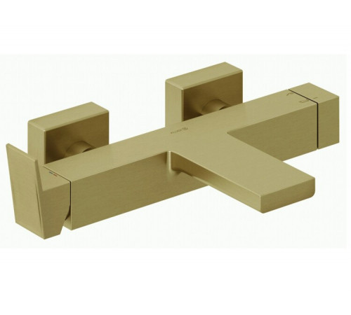 Смеситель для ванны и душа, Kludi, Decus, настенный, цвет-Brushed Gold