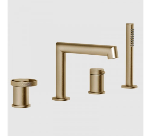 Смеситель для ванны и душа, Gessi, Anello, цвет-Warm Bronze Brushed PVD