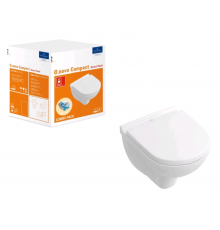 Унитаз, Villeroy&Boch, O'Novo, подвесной, шгв 360*490*350, CeramicPlus, цвет-альпийский белый