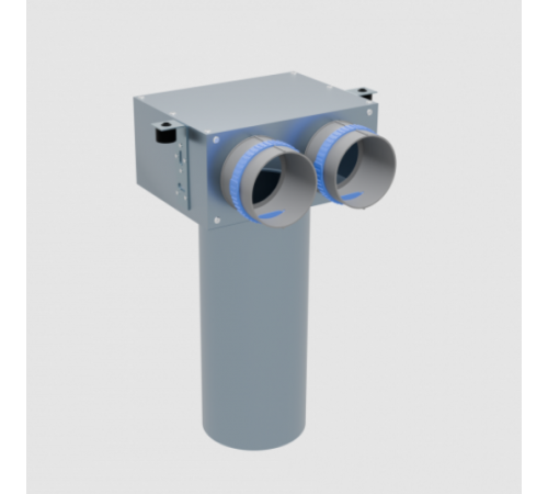 Пленум, Flexag FL-PCP-125/90x2, вентиляционный потолочный, D125, на 2 выxода FLD