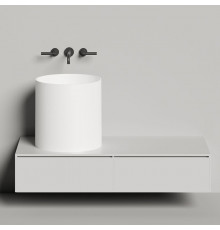 Раковина, Salini, Armonia Round, шгв 450*450*450, отверстия для смесителя-отсутствуют, цвет-белый матовый