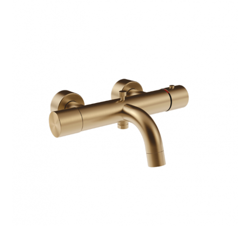 Смеситель для ванны и душа, Gessi, Habito Unito, настенный, цвет-Warm Bronze Brushed PVD