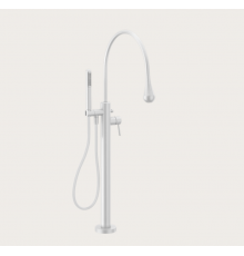 Смеситель для ванны и душа, Gessi, GOCCIA, напольный, цвет-Matt White