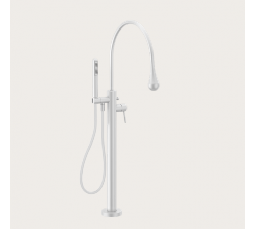 Смеситель для ванны и душа, Gessi, GOCCIA, напольный, цвет-Matt White
