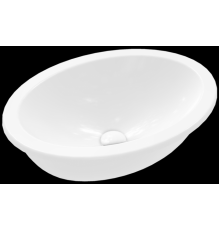 Раковина, Villeroy&Boch, Loop&Friends, шгв 485*325*205, отверстия для смесителя-отсутствуют, CeramicPlus, цвет-альпийский белый