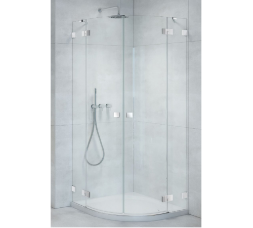 Дверь, Radaway, Essenza Pro, шв 1000*2000, петли-слева, хром, цвет стекла-прозрачный, Easy Clean