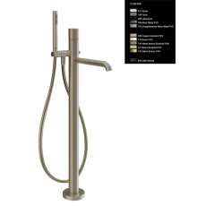 Смеситель для ванны и душа, Gessi, Habito, напольный, цвет-Finox Brushed Nickel