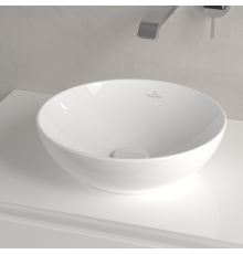 Раковина, Villeroy&Boch, Loop&Friends, шгв 380*380*120, отверстия для смесителя-отсутствуют, CeramicPlus, цвет-альпийский белый