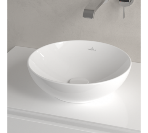 Раковина, Villeroy&Boch, Loop&Friends, шгв 380*380*120, отверстия для смесителя-отсутствуют, CeramicPlus, цвет-альпийский белый