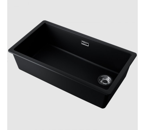Мойка, Omoikiri, Kata Side , шгв 760*430*217, отверстия для смесителя-отсутствуют, цвет-черный