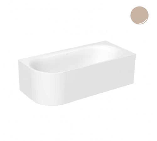 Ванна, Bette, BetteLux Oval V Silhouette, шгв 1750*800*450, BetteGlasur® Plus, цвет-Bahama beige