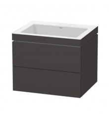 Тумба под раковину, Duravit, L-Cube, шгв 600*480*500, раковина-в комплекте, цвет-графит суперматовый