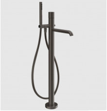 Смеситель для ванны и душа, Gessi, Habito Unito, напольный, цвет-Black Metal Brushed PVD