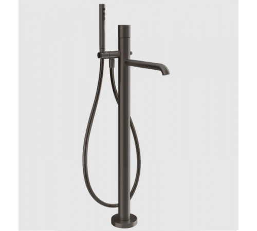 Смеситель для ванны и душа, Gessi, Habito Unito, напольный, цвет-Black Metal Brushed PVD