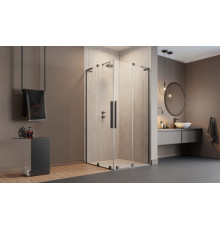 Дверь, Radaway, Furo SL KDD, шв 1000*2000, петли-слева, GunMetal Brushed, цвет стекла-прозрачный, Easy Clean