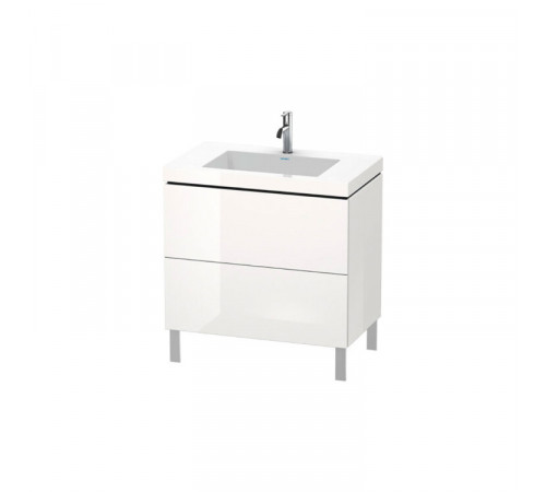 Тумба под раковину, Duravit, L-Cube, шгв 800*480*698, с ножками, раковина-есть, цвет-белый глянцевый