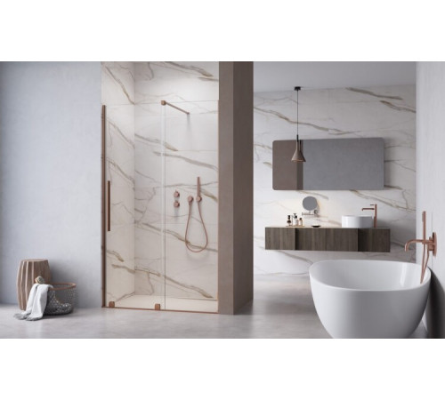 Дверь, Radaway, Furo DWJ, шв 622*2000, петли-справа, brushed copper, цвет стекла-прозрачный, Easy Clean