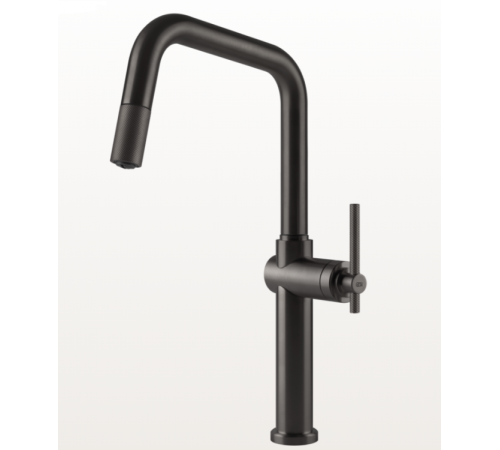 Смеситель для кухни, Gessi, Habito, цвет-Black Metal Brushed PVD