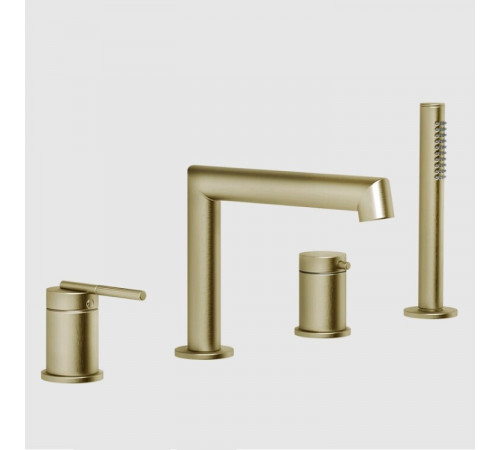 Смеситель для ванны и душа, Gessi, Ingranaggio, цвет-Brushed Brass PVD