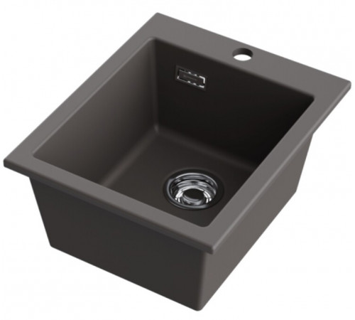 Мойка, Omoikiri, Omishima, шгв 410*510*220, отверстия для смесителя-1, цвет-stone grey