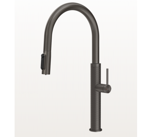 Смеситель для кухни, Gessi, 316 Meccanica, с функцией фильтрации воды, цвет-Black Metal Brushed PVD