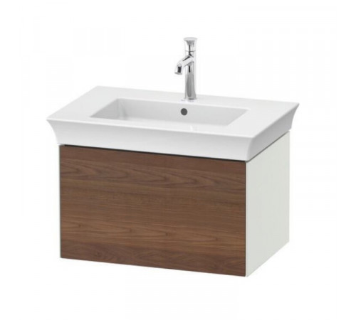 Тумба под раковину, Duravit, White Tulip, шгв 684*458*410, раковина-необходимо заказать, цвет-белый шелковисто-матовый/американский орех