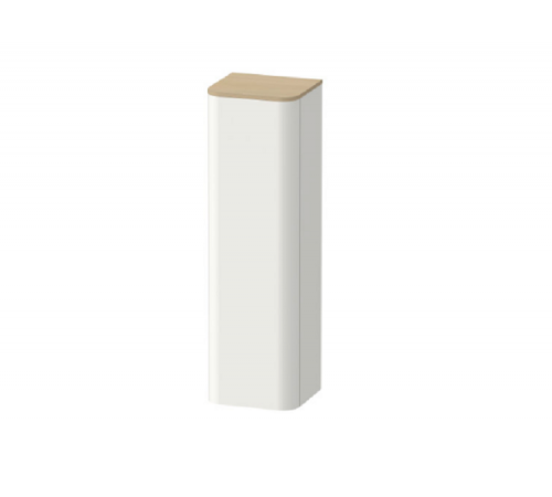 Шкаф-пенал, Duravit, Happy D.2 Plus, шгв 400*360*1336, петли-слева, цвет-Nordic White Satin Matt