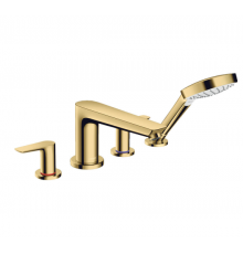 Смеситель для ванны и душа, Hansgrohe, Talis E, цвет-полированное золото
