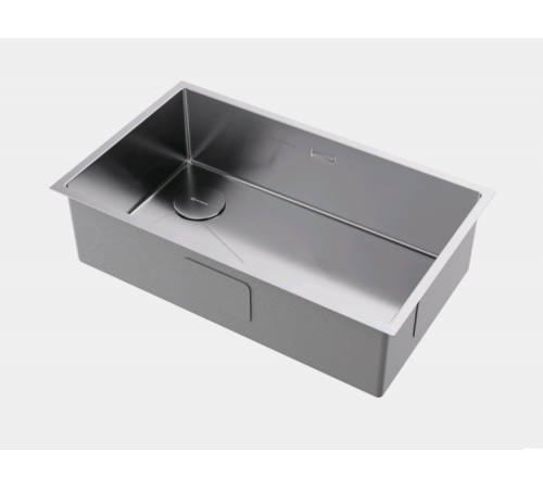 Мойка, Omoikiri, Taki 74-U/IF-L-IN Side, шгв 740*440*200, отверстия для смесителя-отсутствуют, цвет-сталь