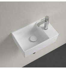 Раковина, Villeroy&Boch, Memento 2.0, шгв 400*260*90, отверстия для смесителя-1, цвет-альпийский белый