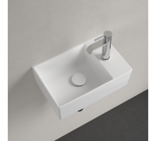 Раковина, Villeroy&Boch, Memento 2.0, шгв 400*260*90, отверстия для смесителя-1, цвет-альпийский белый