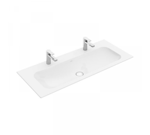 Раковина, Villeroy&Boch, Finion, шгв 1000*500*100, отверстия для смесителя-2, CeramicPlus, цвет-камень белый