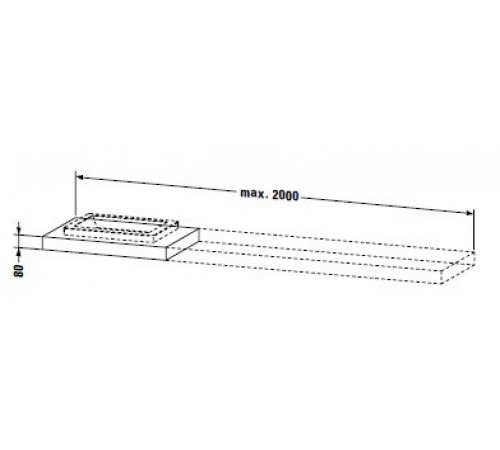 Консоль, Duravit, 2nd floor, шгв 1040*550*80, цвет-дуб антрацитовый