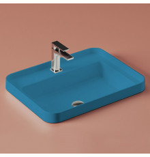 Раковина, Artceram, FUORI SCALA, шгв 605*455*153, отверстия для смесителя-1, цвет-Blue avio (Товар заказной, возврату не подлежит)