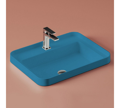 Раковина, Artceram, FUORI SCALA, шгв 605*455*153, отверстия для смесителя-1, цвет-Blue avio (Товар заказной, возврату не подлежит)