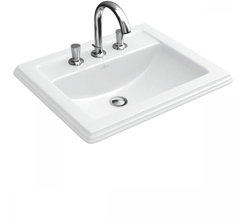 Раковина, Villeroy&Boch, Hommage, шгв 630*525*200, CeramicPlus, цвет-альпийский белый
